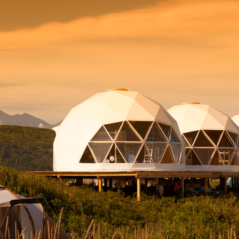 Zdjęcie namiotu sferycznego