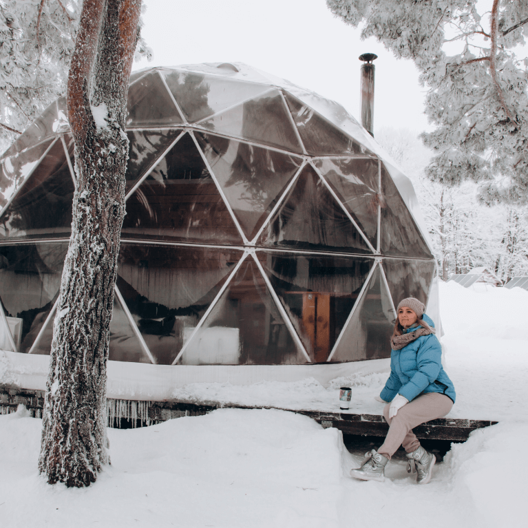 Zdjęcie namiotu sferycznego